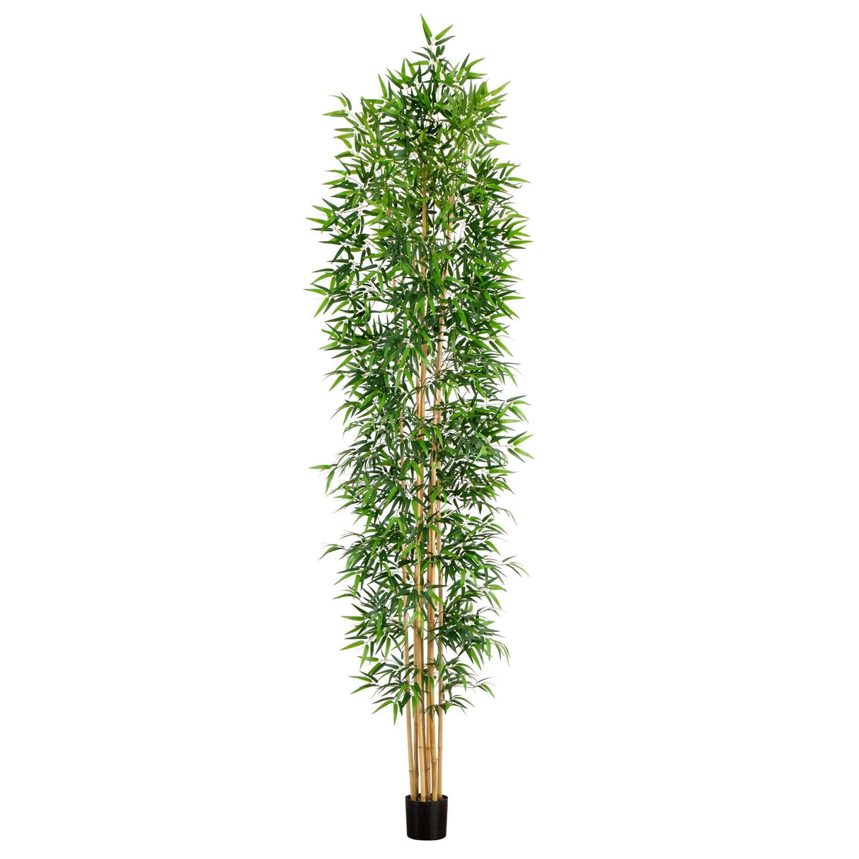 12’ Artificial Bamboo Tree with Real Bamboo Trunks-Tree-Parc Decor