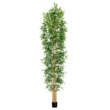 12’ Artificial Bamboo Tree with Real Bamboo Trunks-Tree-Parc Decor