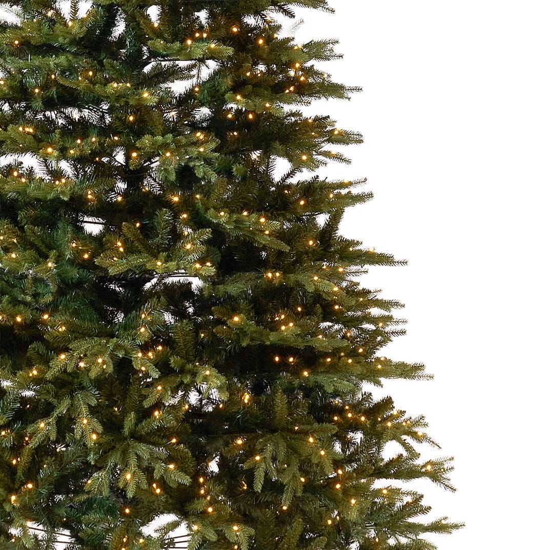 12’ Belgium Fir “Natural Look” Artificial Christmas Tree with 1500 Clear LED Lights and 4962 Bendable Branches-Christmas Tree-Parc Decor
