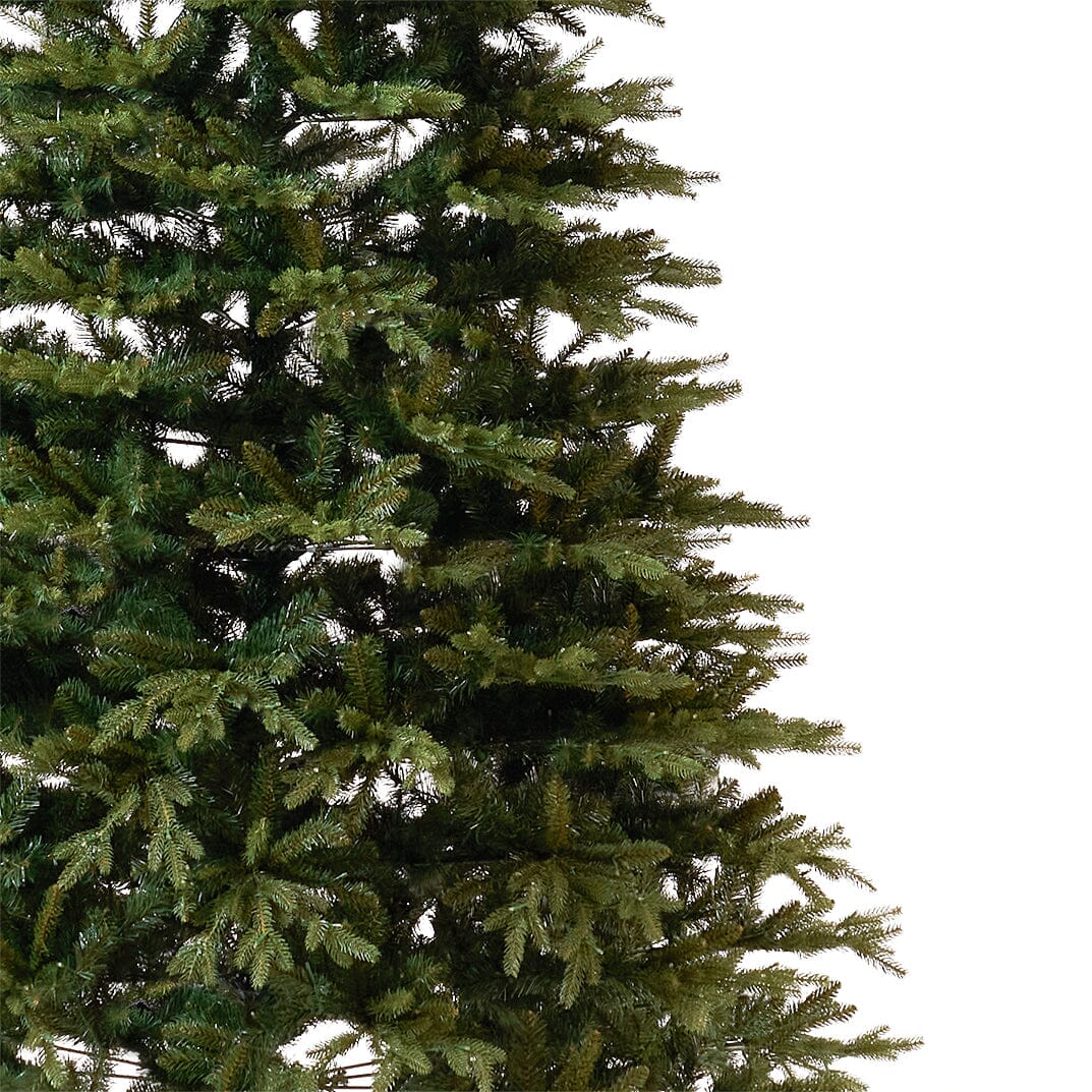12’ Belgium Fir “Natural Look” Artificial Christmas Tree with 1500 Clear LED Lights and 4962 Bendable Branches-Christmas Tree-Parc Decor