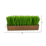 12” Grass Artificial Plant in Decorative Planter-Plant in Planter-Parc Decor