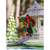 12 Large White Rattan Pagodas – Handmade-Other Table Decoration-Parc Decor