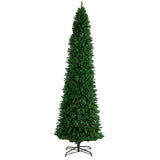 12’ Slim Green Mountain Pine Artificial Christmas Tree with 3235 Bendable Branches-Christmas Tree-Parc Decor