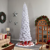 12’ Slim White Artificial Christmas Tree with 3235 Bendable Branches-Christmas Tree-Parc Decor