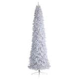 12’ Slim White Artificial Christmas Tree with 3235 Bendable Branches-Christmas Tree-Parc Decor