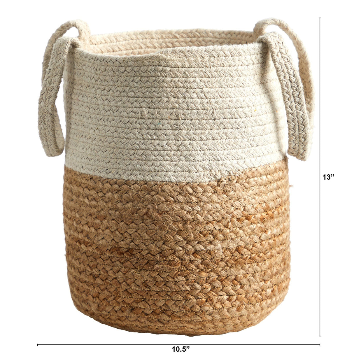 12.5” Handmade Natural Jute and Cotton Planter-Parc Decor