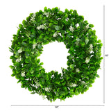 13” Jasmine Artificial Wreath-Parc Decor