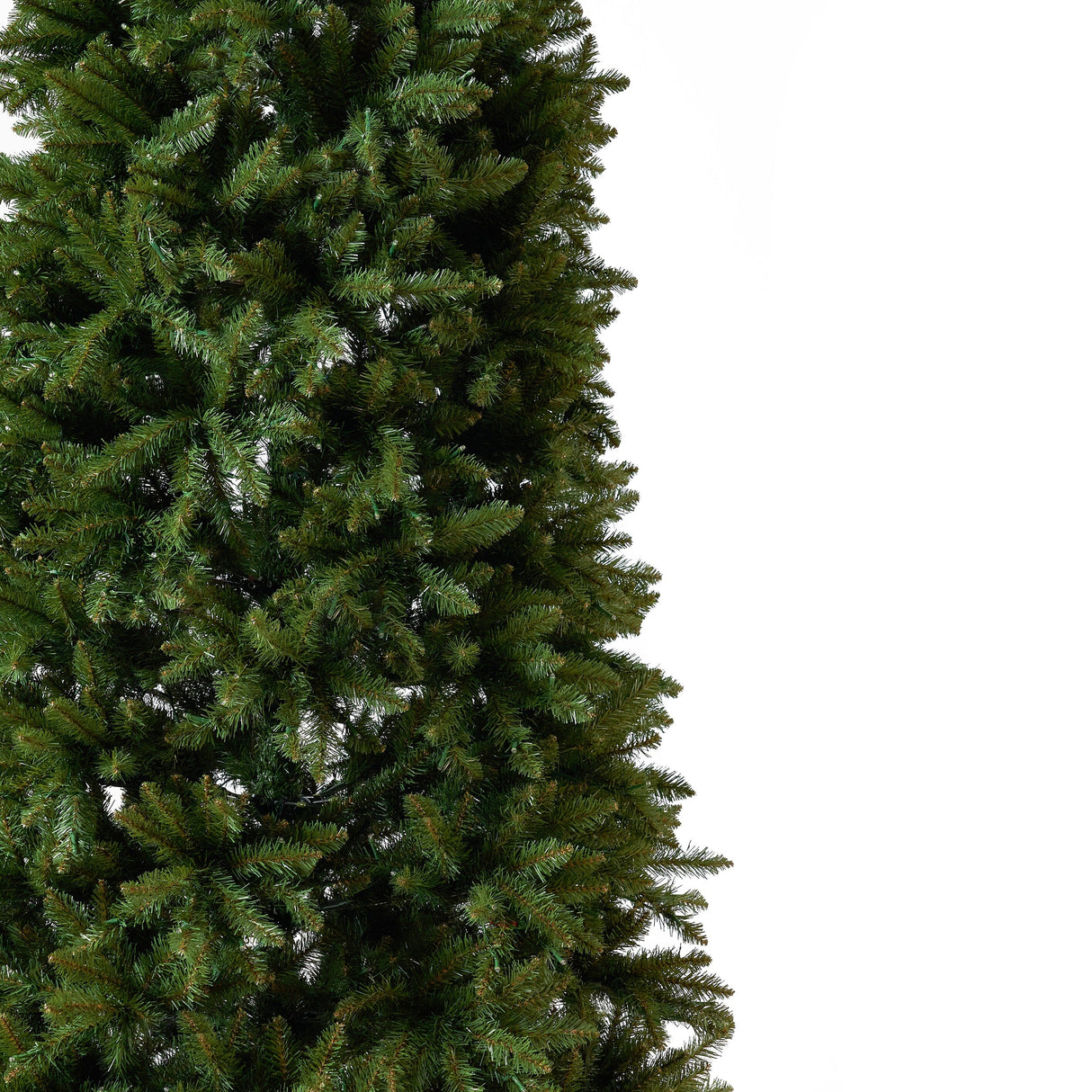 13’ Artificial Slim Green Mountain Pine Christmas Tree with 1360 Warm White LED Lights and 3924 Bendable Branches-Christmas Tree-Parc Decor