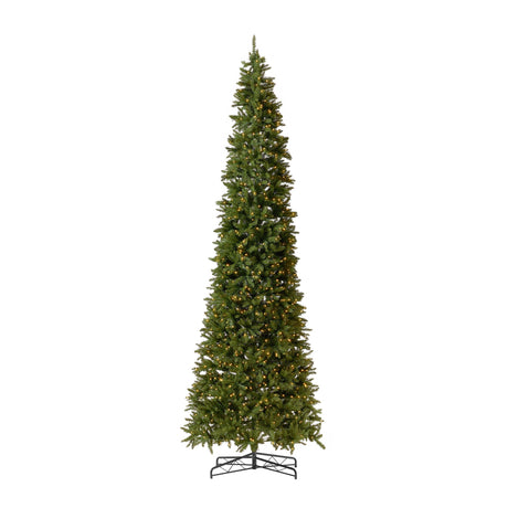 13’ Artificial Slim Green Mountain Pine Christmas Tree with 1360 Warm White LED Lights and 3924 Bendable Branches-Christmas Tree-Parc Decor