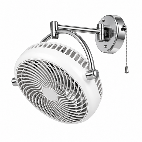 13" Industrial Bathroom Ceiling Fan with Pull Chain