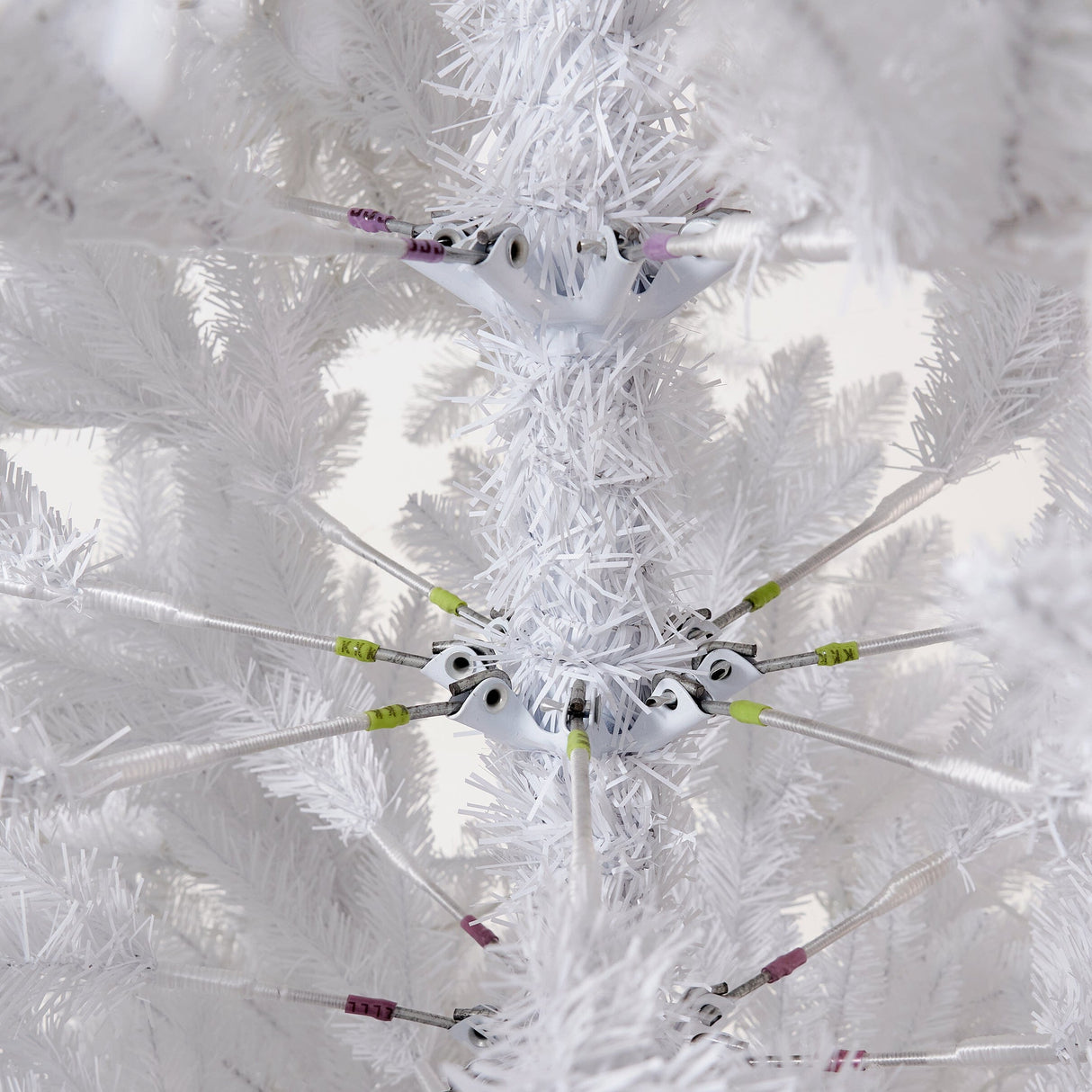 13’ Slim White Artificial Christmas Tree with 1350 Warm White LED Lights and 3924 Bendable Branches-Christmas Tree-Parc Decor