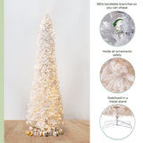 13’ Slim White Artificial Christmas Tree with 1350 Warm White LED Lights and 3924 Bendable Branches-Christmas Tree-Parc Decor
