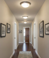 13"w 1-Light LED Flush Mount Ceiling Light Fixture Brushed Nickel Finish by RP Lighting