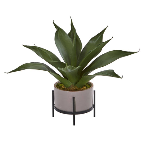 14” Agave Succulent in Decorative Planter-Parc Decor