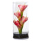 14” Calla Lily Artificial Arrangement in Cylinder Glass-Parc Decor