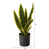 14” Sansevieria Artificial Plant-Parc Decor