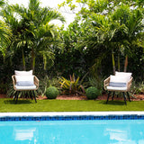 14” Artificial Boxwood Ball Topiary with Integrated Ground Stake UV Resistant - Set of 2-Plant-Parc Decor