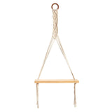 14” x 24” Handmade Macrame Wall Hanging with Wooden Shelf-Wall Decor-Parc Decor