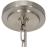 14"W Light Pendant Brushed Nickel Finish with Oatmeal Linen Shade