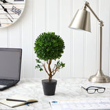 15” Boxwood Topiary Artificial Tree UV Resistant (Indoor/Outdoor)-Parc Decor