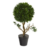 15” Boxwood Topiary Artificial Tree UV Resistant (Indoor/Outdoor)-Parc Decor