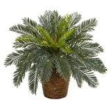 15” Cycas Artificial Plant in Basket-Parc Decor