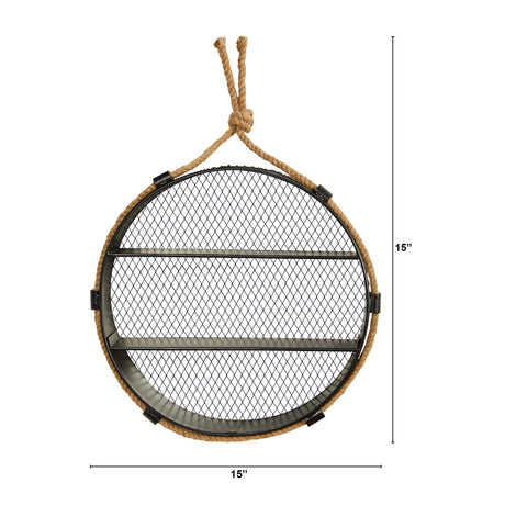 15” Round Wall Shelf-Parc Decor