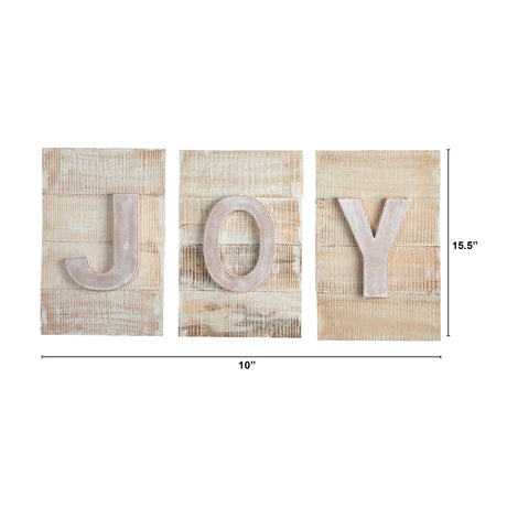 15” Rustic “JOY” Wall Art-Parc Decor