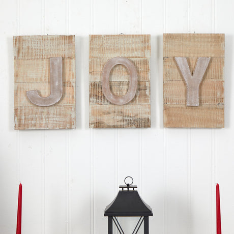 15” Rustic “JOY” Wall Art-Parc Decor