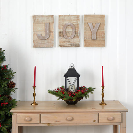 15” Rustic “JOY” Wall Art-Parc Decor