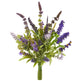 15” Lavender Artificial Flower Bouquet (Set of 3)-Stem-Parc Decor