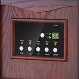 1500-Watt Electric Cabinet 4 Quartz Infrared Heater Wood with LED Digital Screen, Remote Control and Timer-Parc Decor