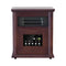1500-Watt Electric Cabinet 4 Quartz Infrared Heater Wood with LED Digital Screen, Remote Control and Timer-Parc Decor