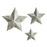 16”, 22” and 28” Farmhouse Stars Wall Decoration (Set of 3)-Parc Decor