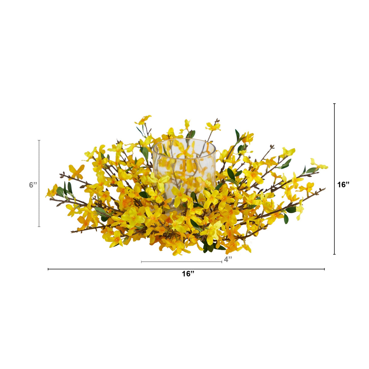 16” Artificial Forsythia Candelabrum-Parc Decor