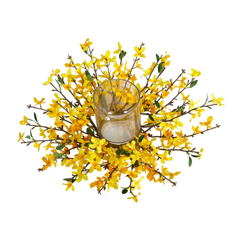 16” Artificial Forsythia Candelabrum-Parc Decor