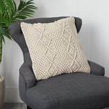 16” BOHO Woven Macrame Decorative Pillow Cover-Parc Decor