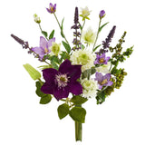 16” Mixed Artificial Flower Bouquet (Set of 4)-Parc Decor