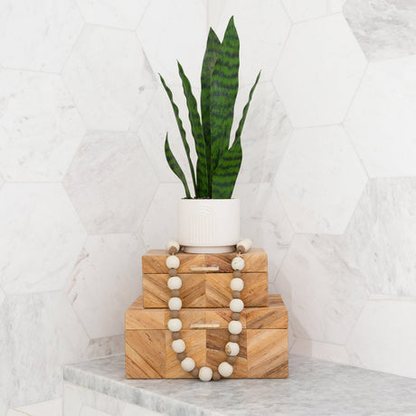 16" Artificial Sansevieria Snake Plant with Decorative Planter