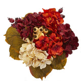 16” Autumn Hydrangea Berry Bouquet Artificial Flower (Set of 2)-Stem-Parc Decor
