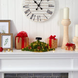 16” Christmas Pine Candelabrum with 35 Lights and Pine Cones-Candelabrum-Parc Decor