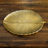 16” Gold Leaf Tray Decorative Accent-Accessory-Parc Decor