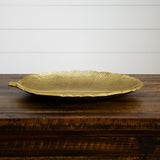 16” Gold Leaf Tray Decorative Accent-Accessory-Parc Decor