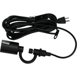 16"W 1 Light Swag Plug-In Pendant Textured Oatmeal Shade Black Cord