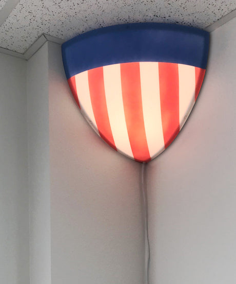 16"W Beacon Triangle Corner Light Plug-In Cord USA Design by Home Concept