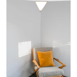 16"W Beacon Triangle Corner Light Plug-In Cord White by Home Concept