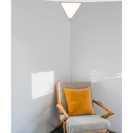 16"W Beacon Triangle Corner Light Plug-In Cord White by Home Concept