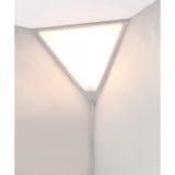 16"W Beacon Triangle Corner Light Plug-In Cord White by Home Concept