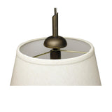 16"W Gold-laced Cafe Pendant Light with Textured Oatmeal Slotted Pendant Empire Shade and Diffuser