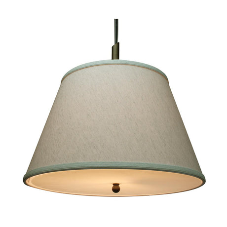 16"W Gold-laced Cafe Pendant Light with Textured Oatmeal Slotted Pendant Empire Shade and Diffuser